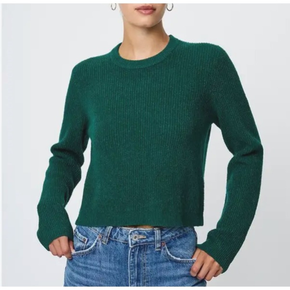 French Connection Sweater Jumper Womens Size Medium M Green Knit Pullover